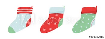 Christmas cute stocking for gift place inside