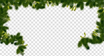 Christmas decoration Christmas ornament Santa Claus Christmas tree, Green pine needles needle border transparent background PNG clipart