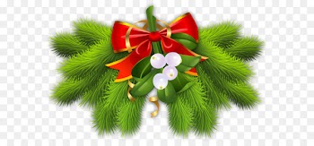 Christmas decoration Christmas tree Clip art - Pine Branch with Red Bow Christmas Decor 