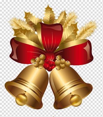 Christmas decoration Jingle bell Gold, Golden and Red Christmas Bells , brown and red bell illustration transparent background PNG clipart