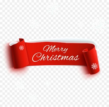 Christmas decoration Paper Ribbon - Crimping Merry Christmas banner Vector 