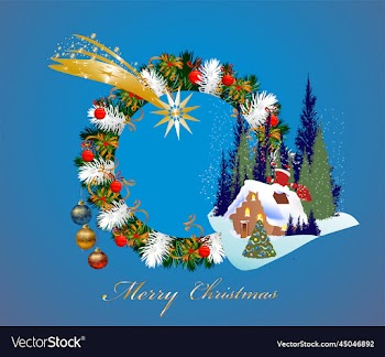 christmas decoration with a wreath
