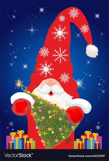 christmas decoration with santa claus