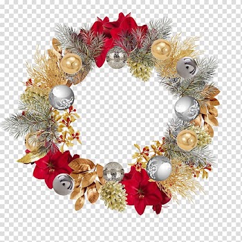 Christmas decoration Wreath Garland Kerstkrans, creative christmas wreath transparent background PNG clipart