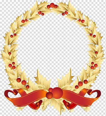 Christmas decoration, wreath transparent background PNG clipart