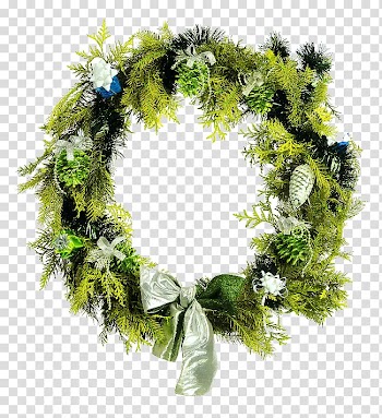 Christmas decoration Wreath .xchng, Green garland transparent background PNG clipart
