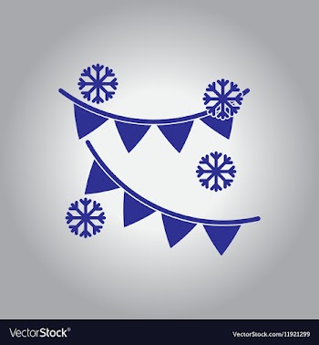 Christmas decorations with vector image