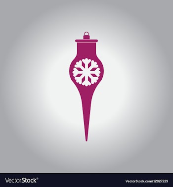 Christmas decorations with vector image