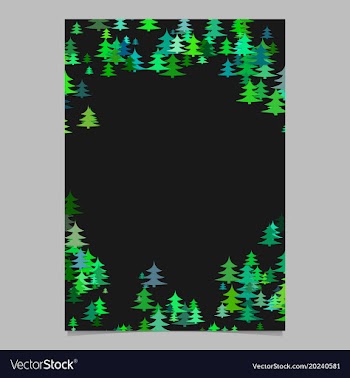 Christmas design pine tree pattern page border vector image