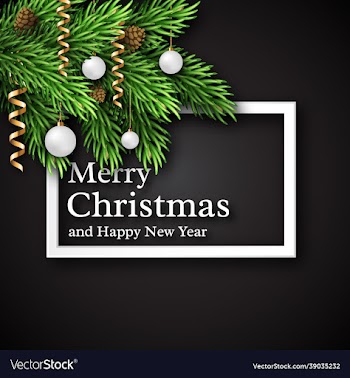 christmas design realistic white frame and text