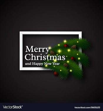 christmas design realistic white frame and text