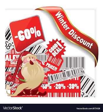 Christmas discount banner vector image