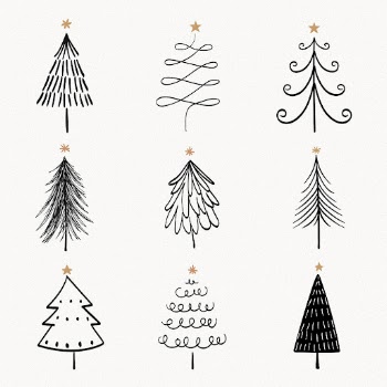 Christmas doodle sticker, cute tree | Free Vector Illustration - rawpixel
