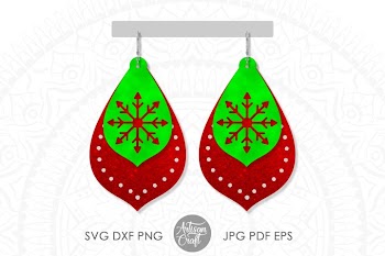 Christmas earring svg, stacked earring, cut files