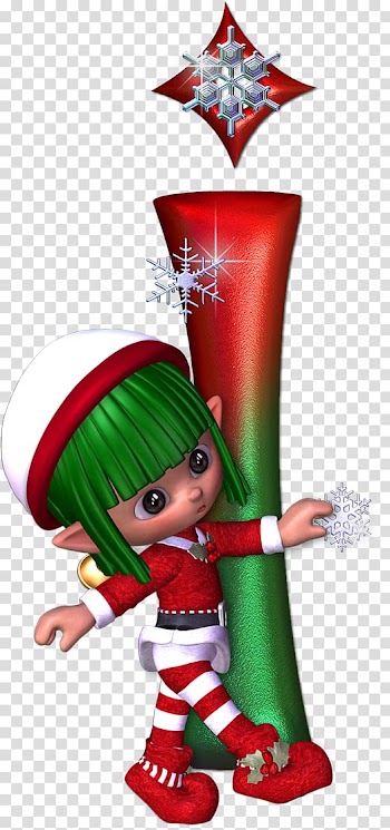 Christmas elf Spanish alphabet Letter Christmas Day, separadores transparent background PNG clipart