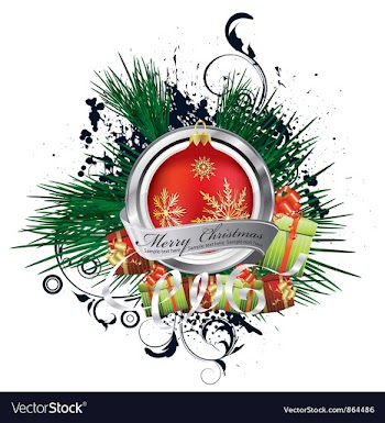 Christmas emblem vector image
