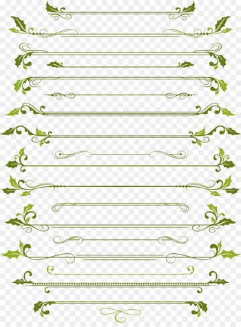 Christmas Euclidean vector Illustration - Vector painted green leaves border 