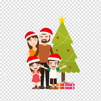 Christmas Family Gift Illustration, illustration Family Christmas transparent background PNG clipart