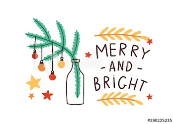 Christmas festive greeting card design
