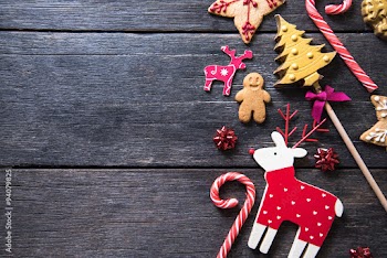 Christmas festive homemade decorated sweets