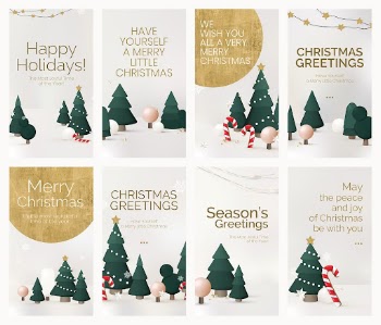 Christmas festive story template vector | Free Vector Template - rawpixel