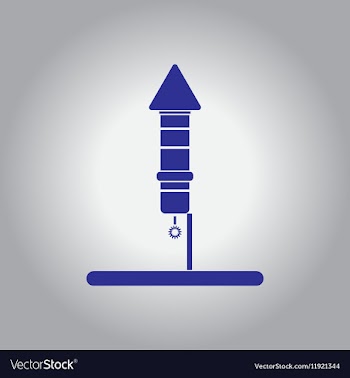 Christmas firework rocket vector image