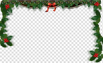 Christmas frame border transparent background PNG clipart