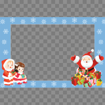 Christmas Frame Santa Claus Kids transparent PNG - StickPNG