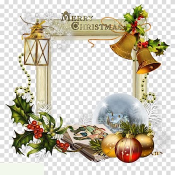 Christmas frame transparent background PNG clipart