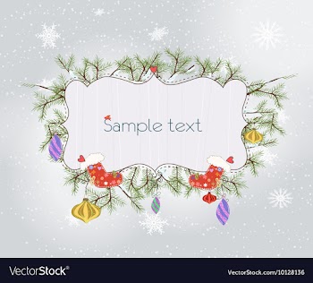 Christmas frame vector image