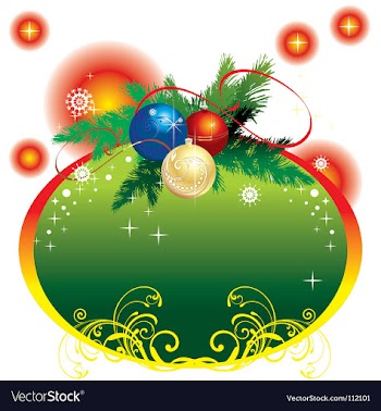 Christmas frame vector image