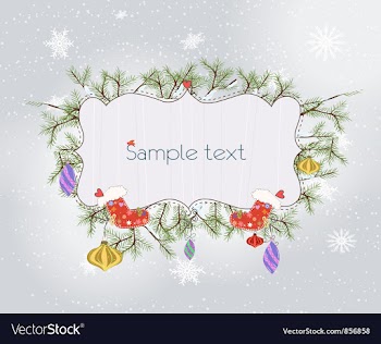 Christmas frame vector image