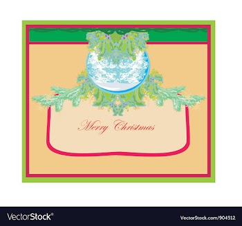 Christmas Framework style card vector image