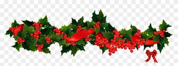 Christmas Garland Clip Art 09 - Christmas Holly Garland Clip Art