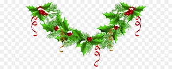 Christmas Garland Wreath Clip art - Christmas Pine Garland PNG Clip-Art Image 