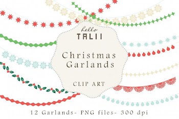 Christmas Garlands Clip Art