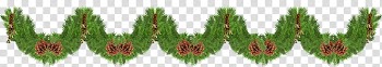 Christmas garlands, green decor illustration transparent background PNG clipart