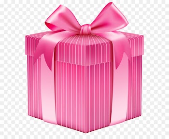 Christmas gift Box Clip art - Pink Striped Gift Box PNG Clipart Picture 