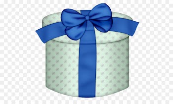 Christmas gift Box Clip art - White Round Gift Box with Yellow Bow PNG Clipart 