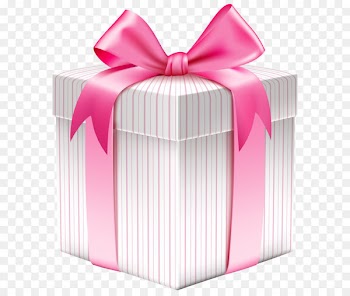 Christmas gift Box Clip art - White Striped Gift Box PNG Clipart Picture 
