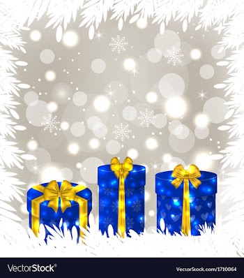  					Christmas gift boxes on glowing background vector image														