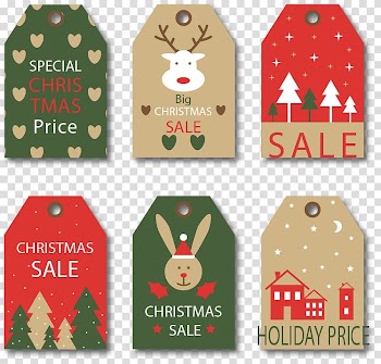 Christmas gift-bringer Christmas gift-bringer Etiquette Paper, Flat cute Christmas tags transparent background PNG clipart