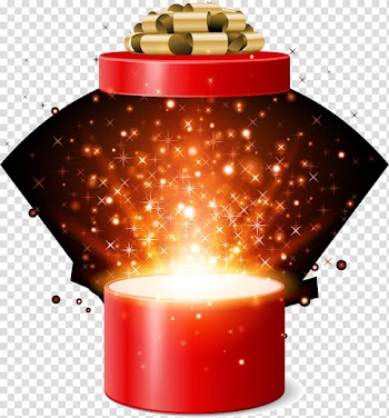 Christmas gift Christmas gift , Red sparkling gift box transparent background PNG clipart