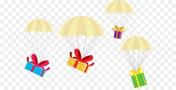 Christmas gift Christmas gift - Vector parachute gift box 