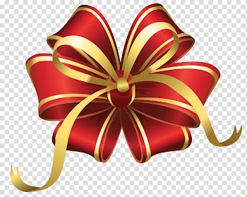 Christmas Gift , Christmas Red Decorative Bow , ribbon illustration transparent background PNG clipart