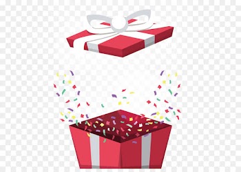 Christmas gift Computer file - Red holiday gift box 