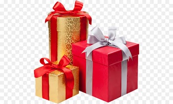 Christmas gift Decorative box - covered with christmas gifts 
