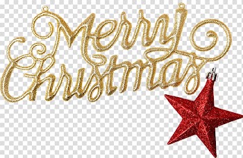Christmas gift Santa Claus, Merry christmas ribbon decoration transparent background PNG clipart