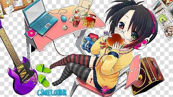 Christmas gift special, female anime character transparent background PNG clipart