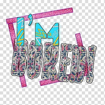 Christmas gift special, I'm Bored text transparent background PNG clipart